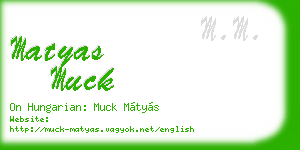 matyas muck business card