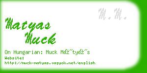 matyas muck business card